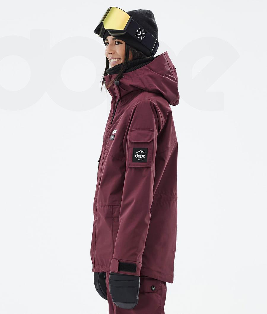 Burgundy Women's Dope Adept W Don Ski Jackets | AUYU3570