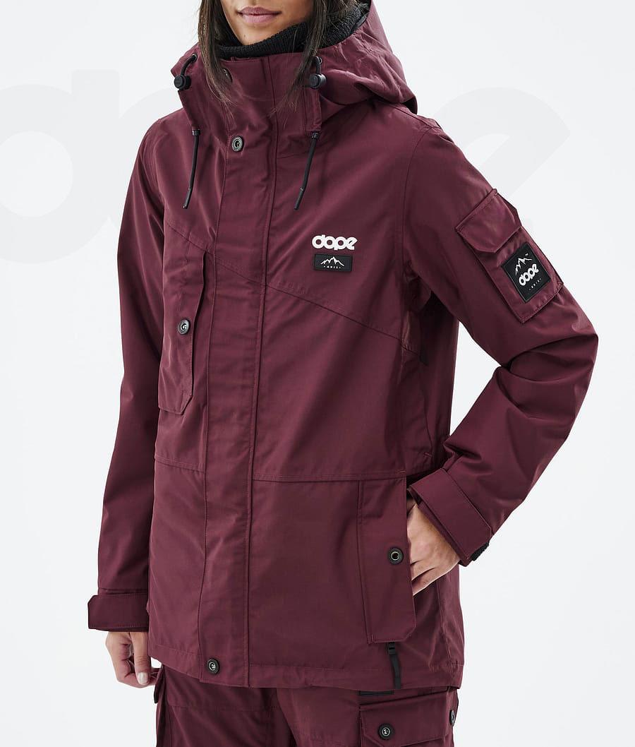 Burgundy Women's Dope Adept W Don Ski Jackets | AUYU3570