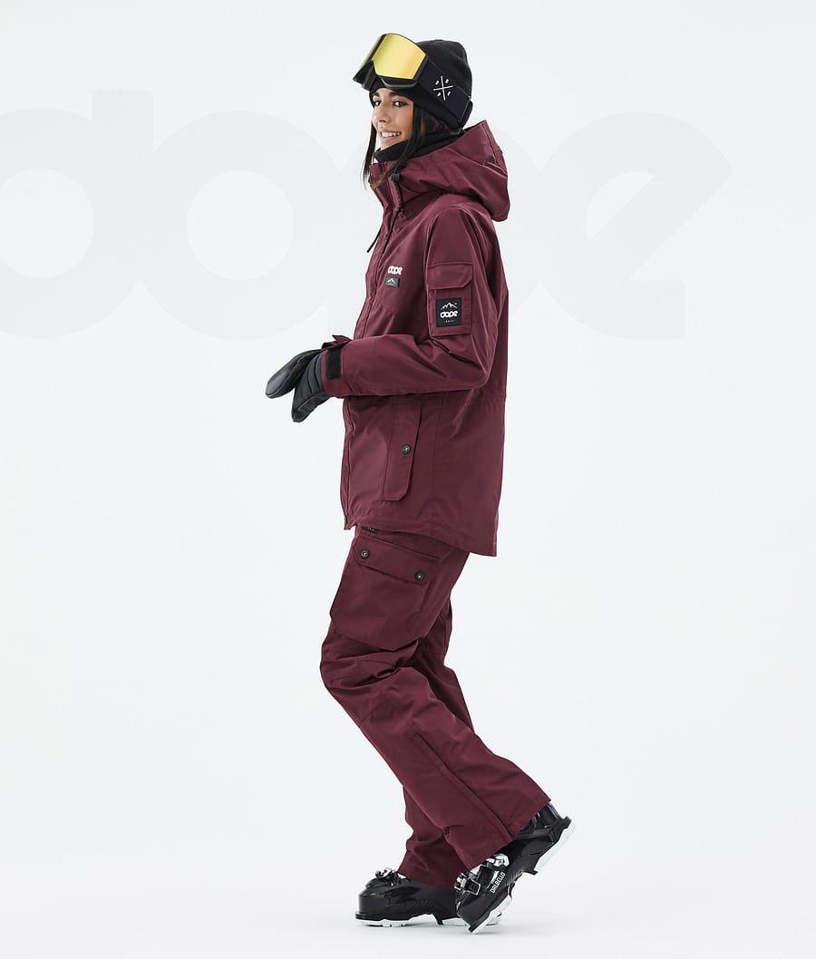 Burgundy Women's Dope Adept W Don Ski Jackets | AUYU3570