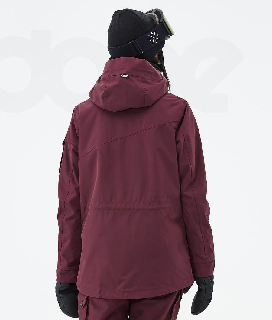 Burgundy Women's Dope Adept W Don Ski Jackets | AUYU3570