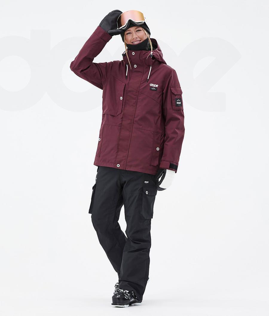 Burgundy Women's Dope Adept W Ski Jackets | AUCE3553