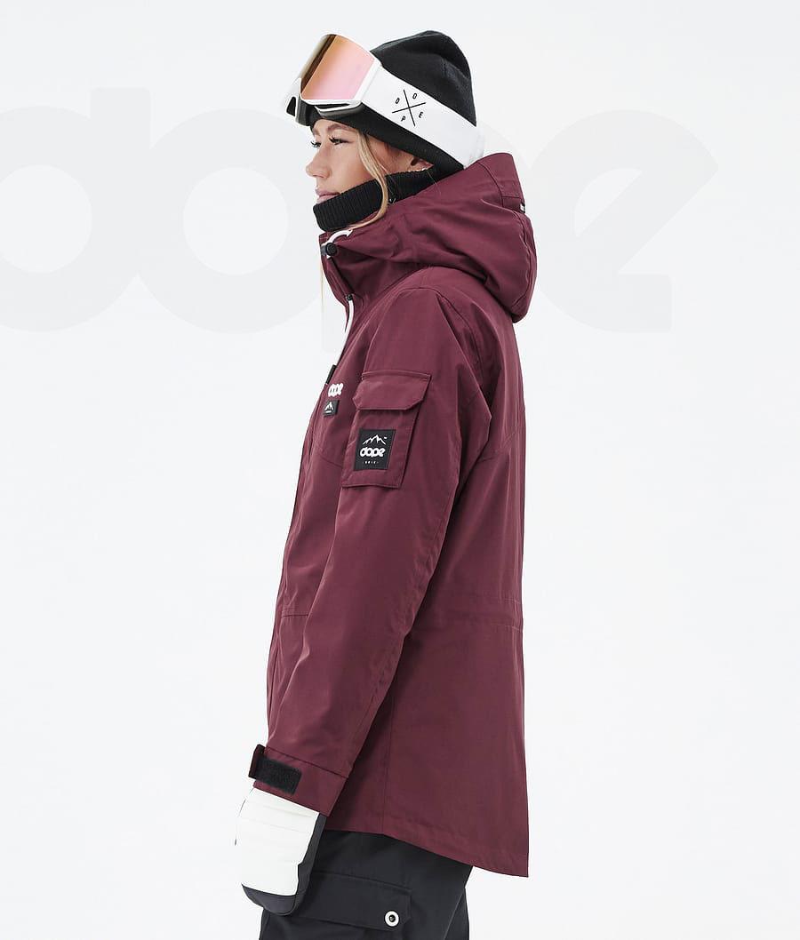 Burgundy Women's Dope Adept W Ski Jackets | AUCE3553