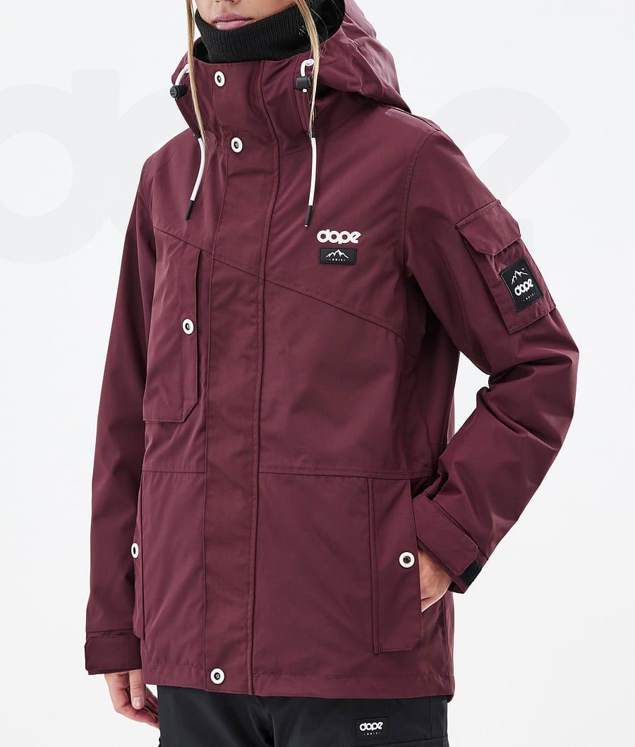 Burgundy Women's Dope Adept W Ski Jackets | AUCE3553