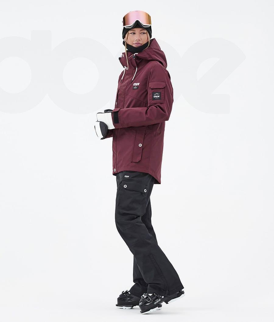 Burgundy Women's Dope Adept W Ski Jackets | AUCE3553