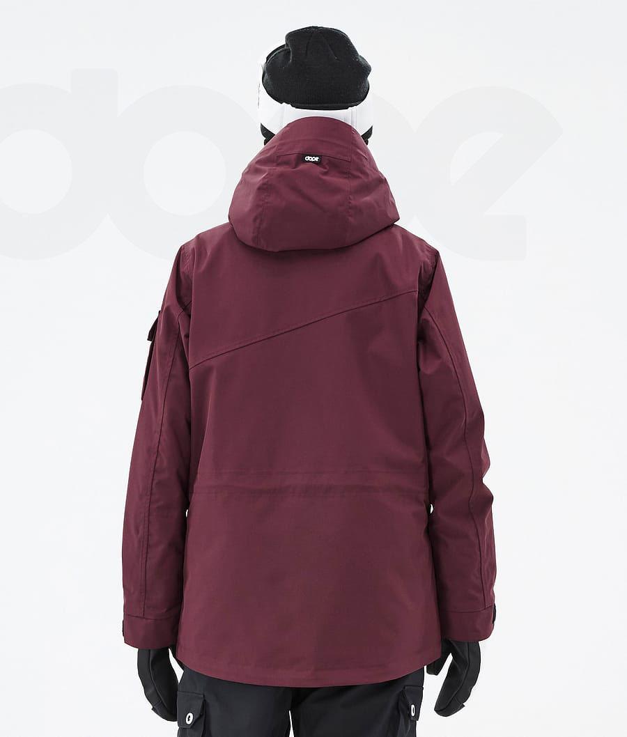 Burgundy Women's Dope Adept W Ski Jackets | AUCE3553