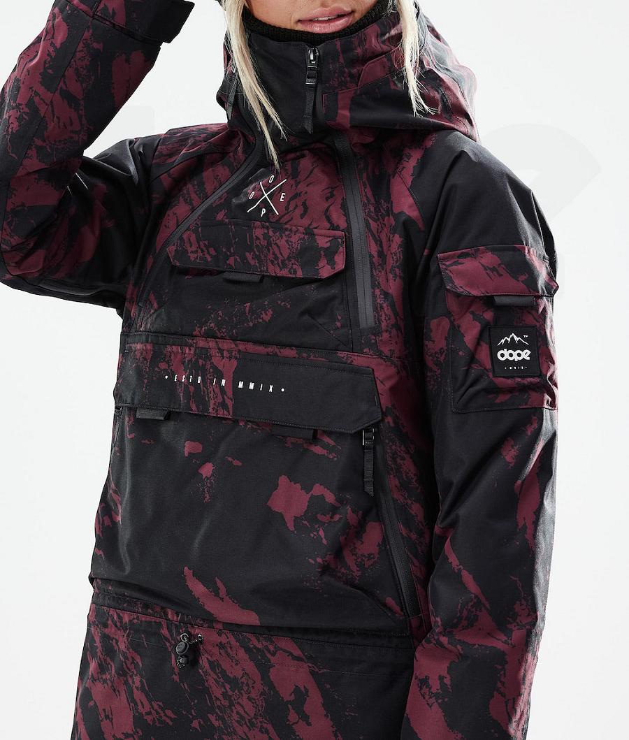 Burgundy Women's Dope Akin W 2021 Paint Ski Jackets | AUSO3589