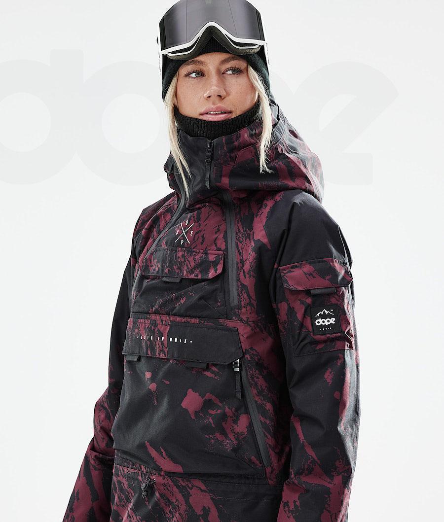 Burgundy Women's Dope Akin W 2021 Paint Ski Jackets | AUSO3589