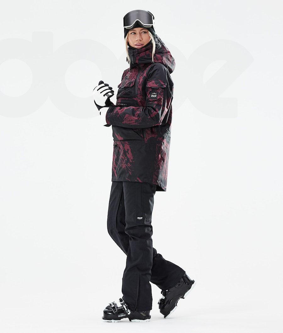 Burgundy Women's Dope Akin W 2021 Paint Ski Jackets | AUSO3589