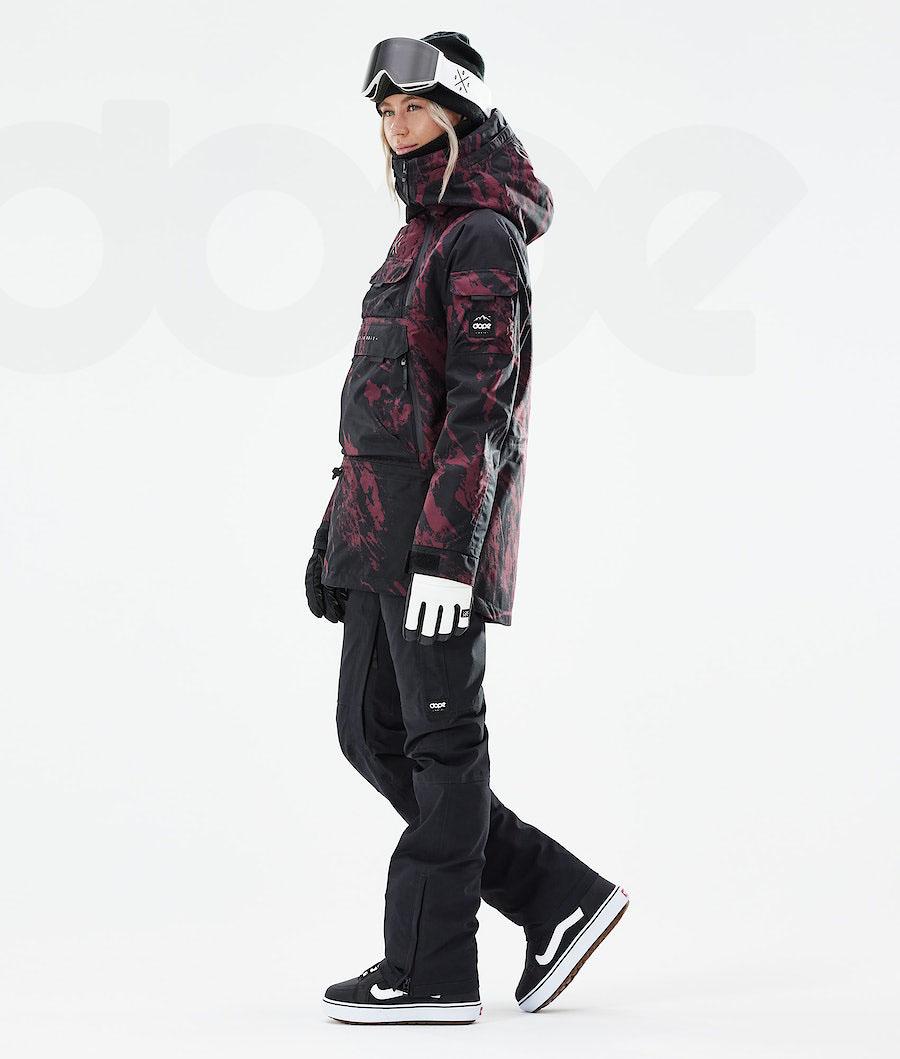 Burgundy Women's Dope Akin W 2021 Paint Snowboard Jackets | AUWY3418