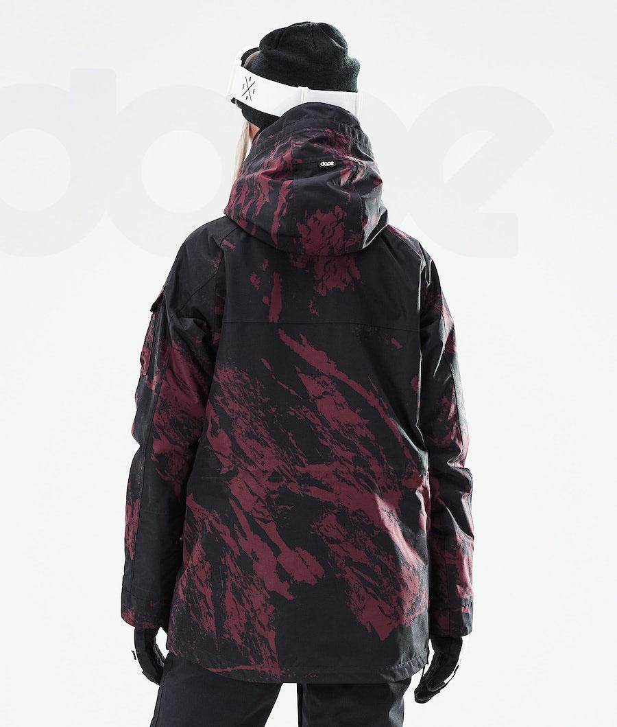 Burgundy Women's Dope Akin W 2021 Paint Snowboard Jackets | AUWY3418