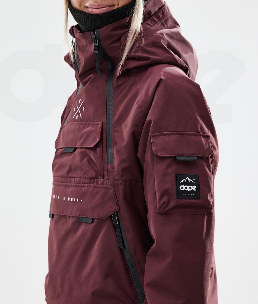 Burgundy Women's Dope Akin W 2021 Snowboard Jackets | AURW3416