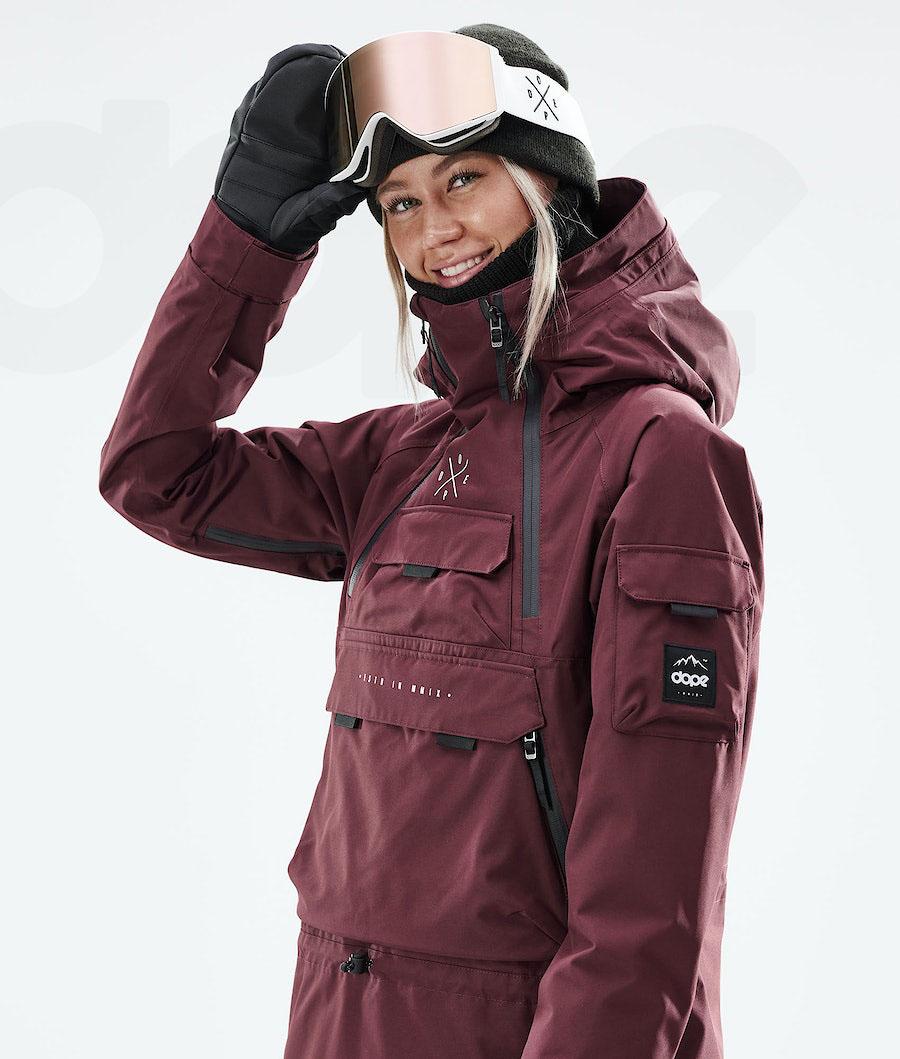 Burgundy Women's Dope Akin W 2021 Snowboard Jackets | AURW3416