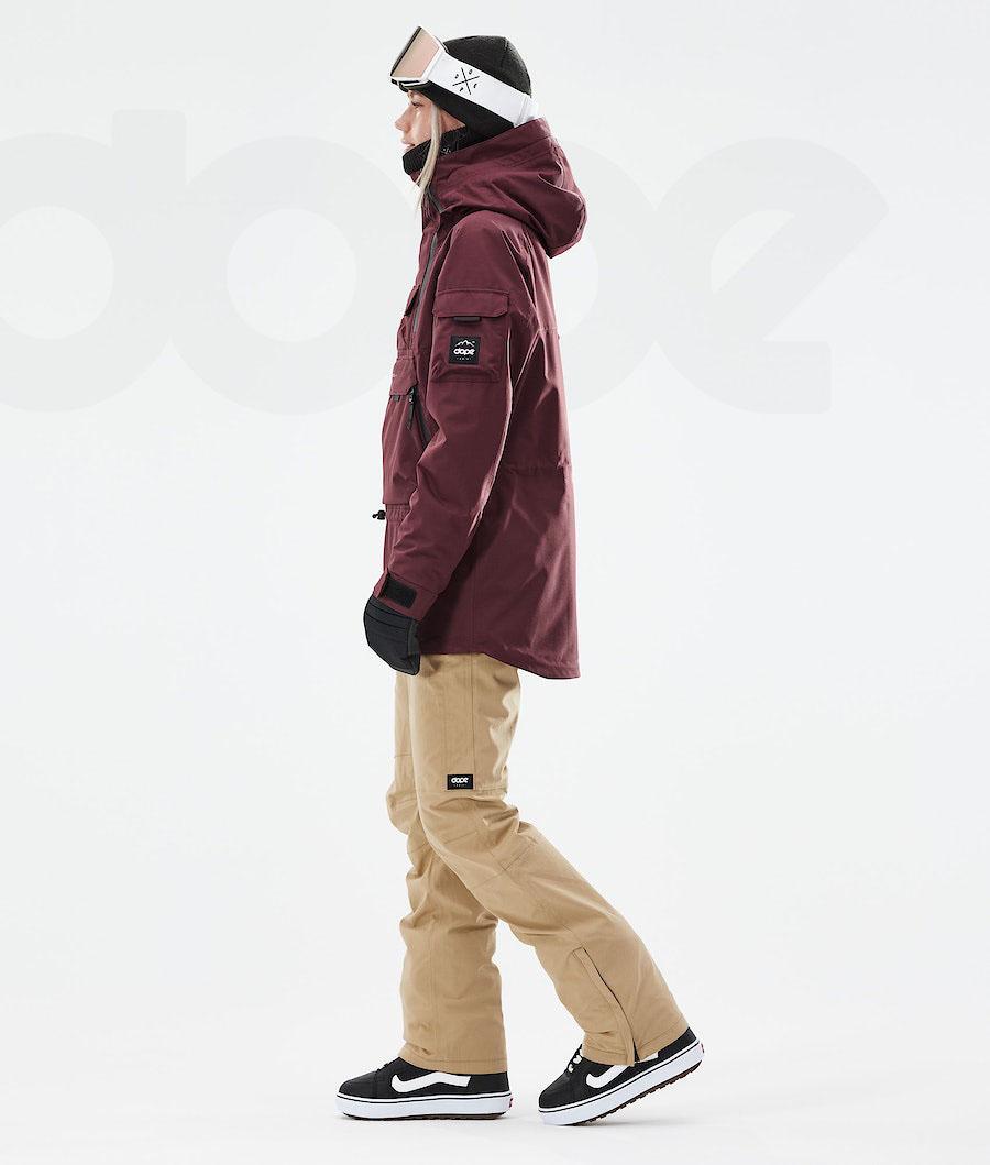 Burgundy Women's Dope Akin W 2021 Snowboard Jackets | AURW3416