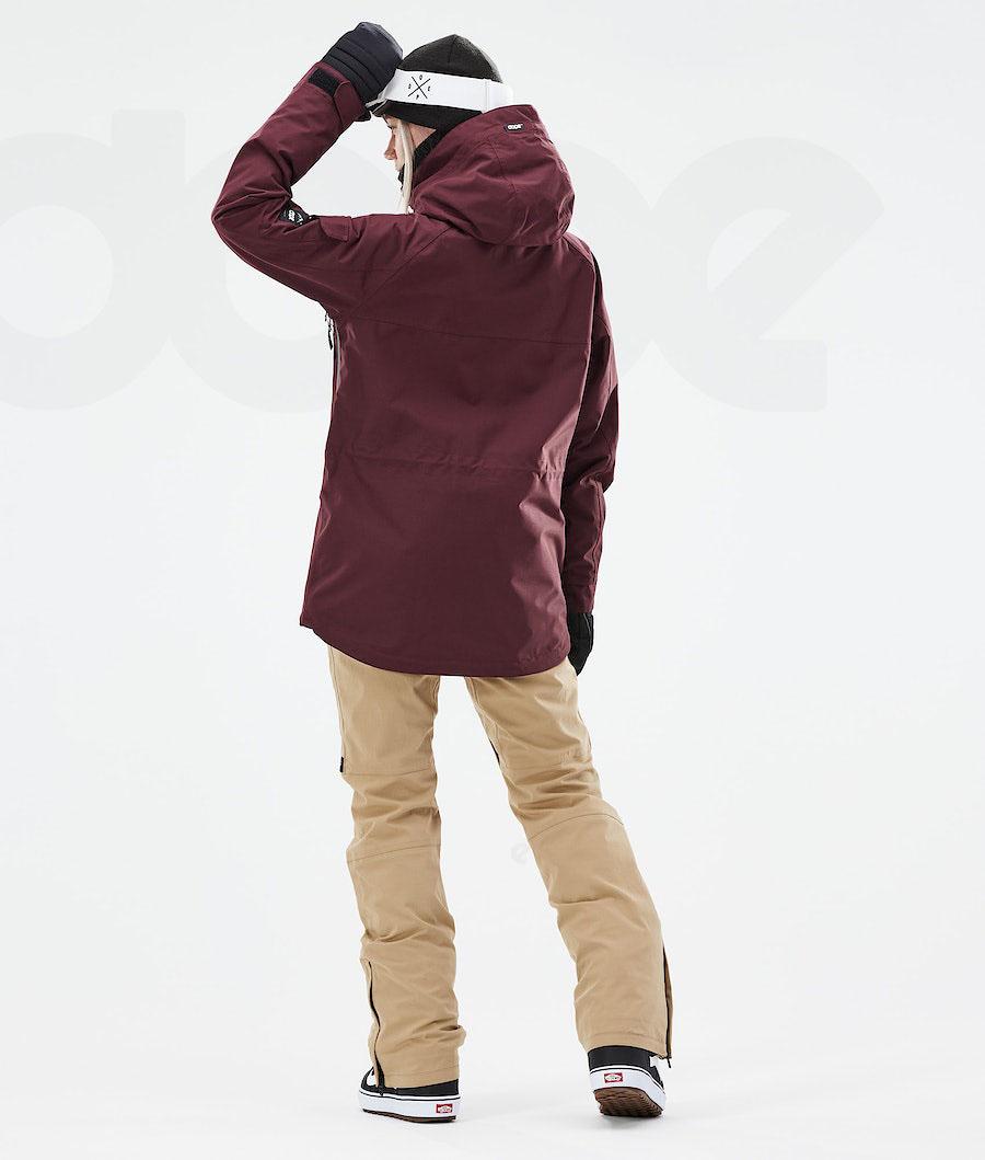 Burgundy Women's Dope Akin W 2021 Snowboard Jackets | AURW3416