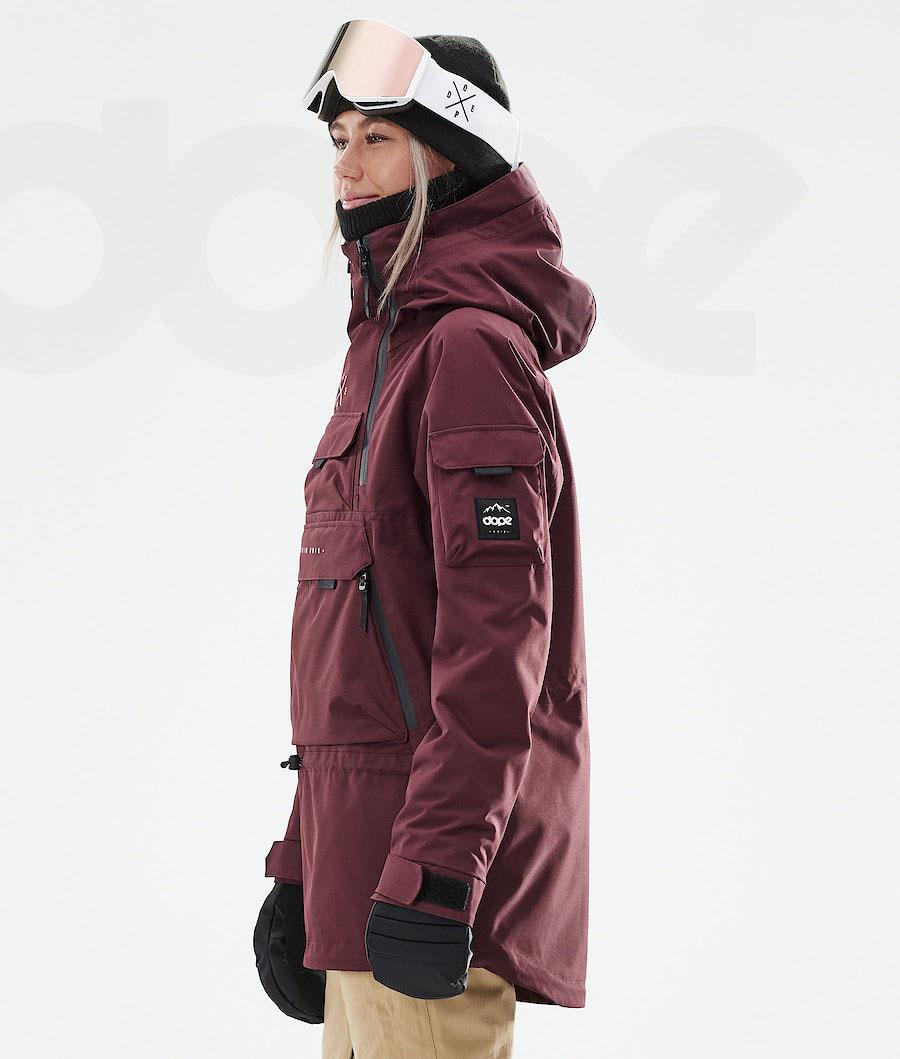 Burgundy Women's Dope Akin W 2021 Snowboard Jackets | AURW3416