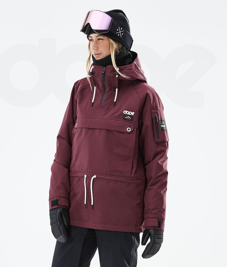 Burgundy Women\'s Dope Annok W 2021 Ski Jackets | AUBC3603