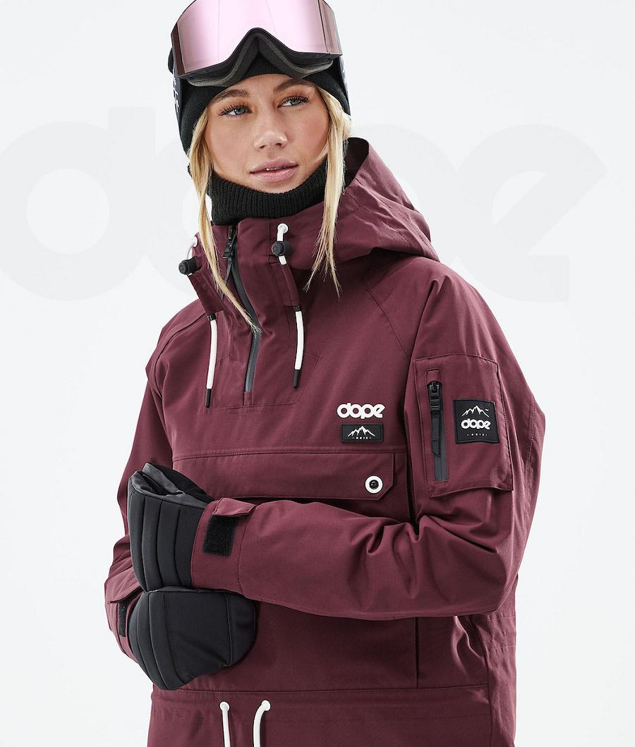 Burgundy Women's Dope Annok W 2021 Snowboard Jackets | AUAP3434