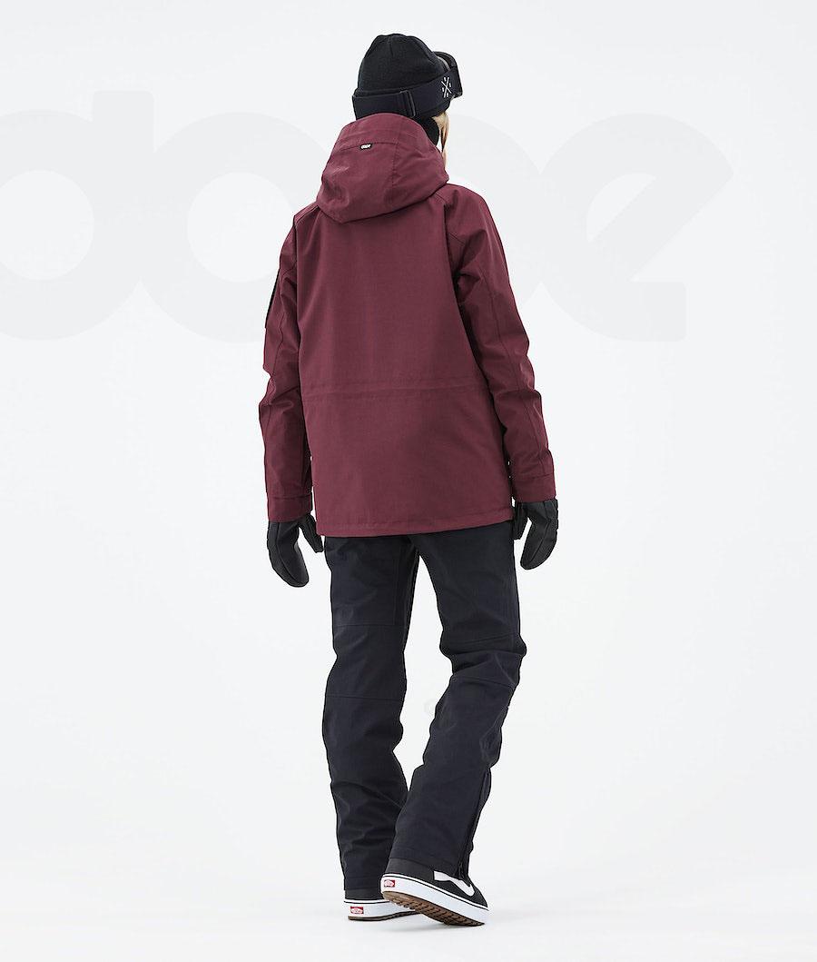 Burgundy Women's Dope Annok W 2021 Snowboard Jackets | AUAP3434