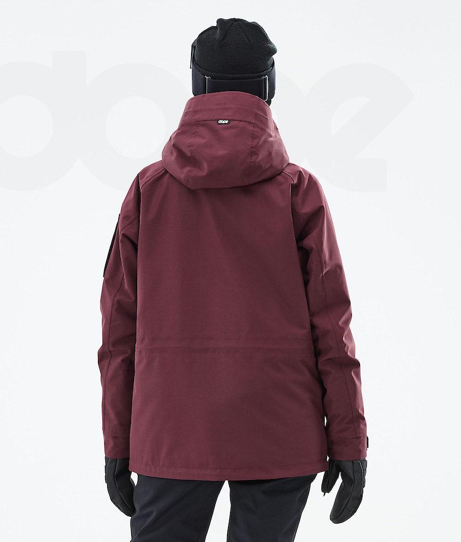 Burgundy Women's Dope Annok W 2021 Snowboard Jackets | AUAP3434