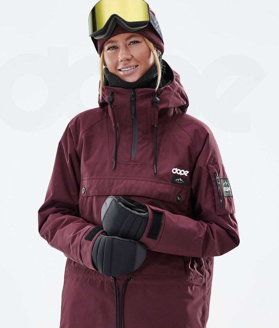 Burgundy Women's Dope Annok W Don Ski Jackets | AUCE3605