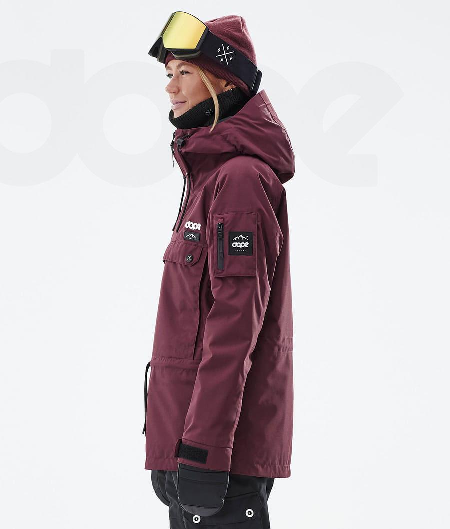 Burgundy Women's Dope Annok W Don Ski Jackets | AUCE3605