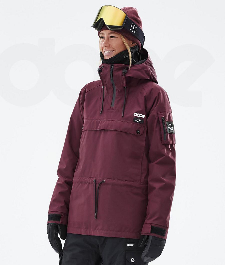 Burgundy Women\'s Dope Annok W Don Ski Jackets | AUCE3605