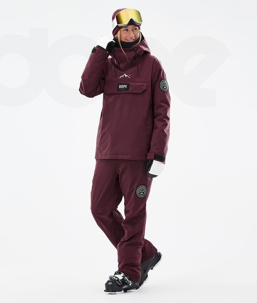 Burgundy Women's Dope Blizzard W Ski Jackets | AUAP3617