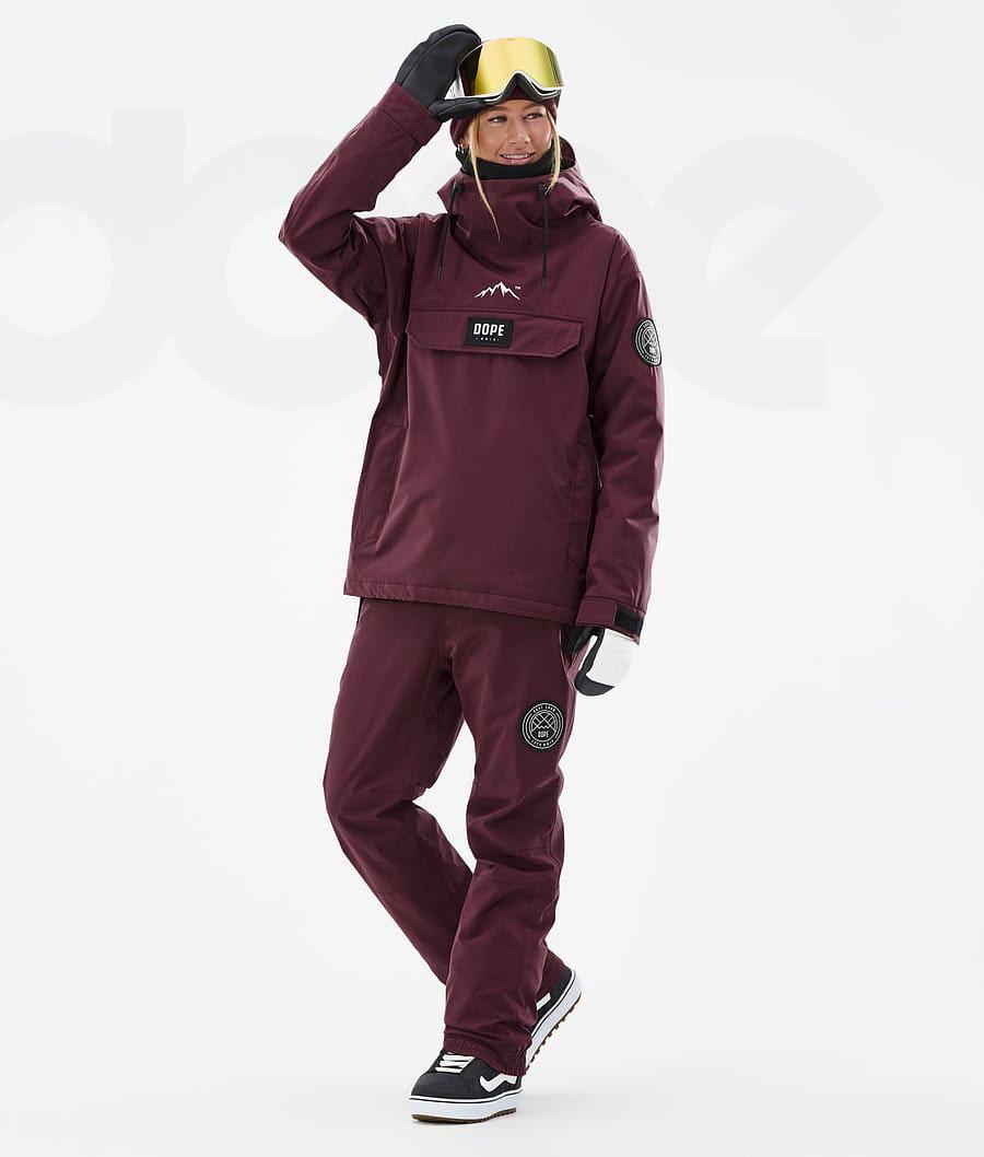 Burgundy Women's Dope Blizzard W Snowboard Jackets | AUCE3449