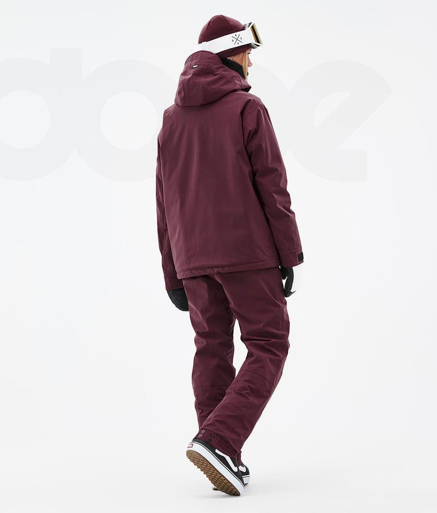 Burgundy Women's Dope Blizzard W Snowboard Jackets | AUCE3449