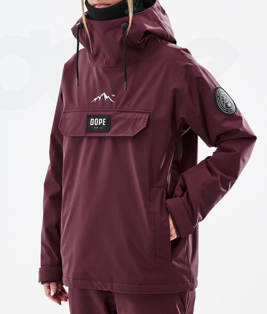 Burgundy Women's Dope Blizzard W Snowboard Jackets | AUCE3449