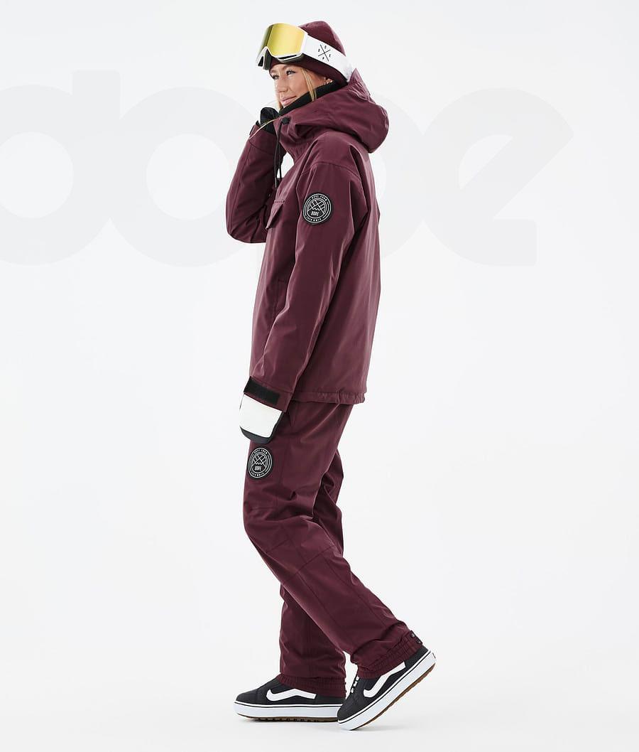 Burgundy Women's Dope Blizzard W Snowboard Jackets | AUCE3449