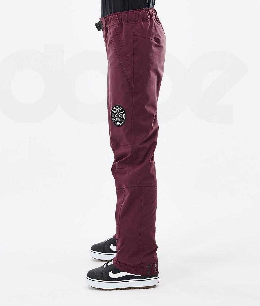 Burgundy Women's Dope Blizzard W Snowboard Pants | AUSO3239