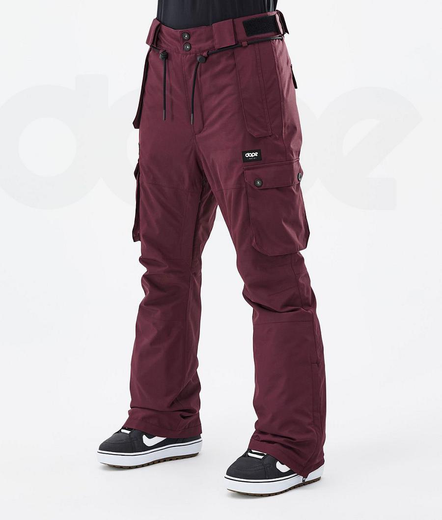 Burgundy Women\'s Dope Iconic W Don Snowboard Pants | AUAP3285