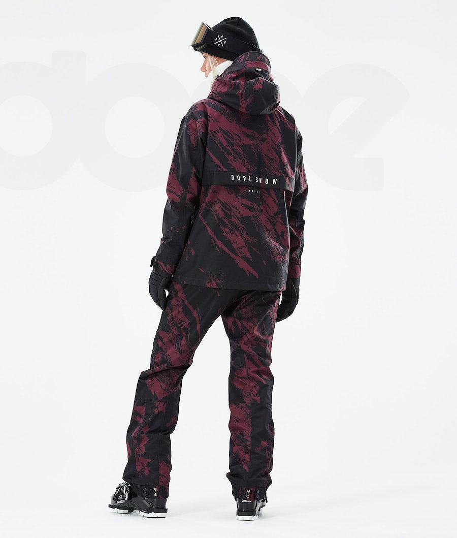 Burgundy Women's Dope Legacy W 2021 Paint Ski Jackets | AUDN3667