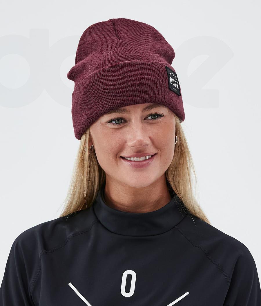 Burgundy Women's Dope Paradise Beanie | AUCE4021