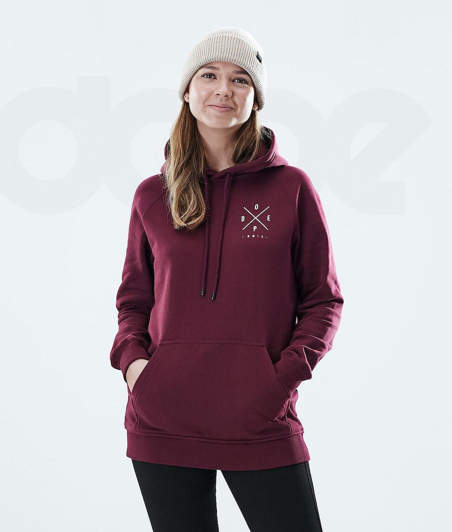 Burgundy Women\'s Dope Regular 2X-UP Hoodie | AUGL3846