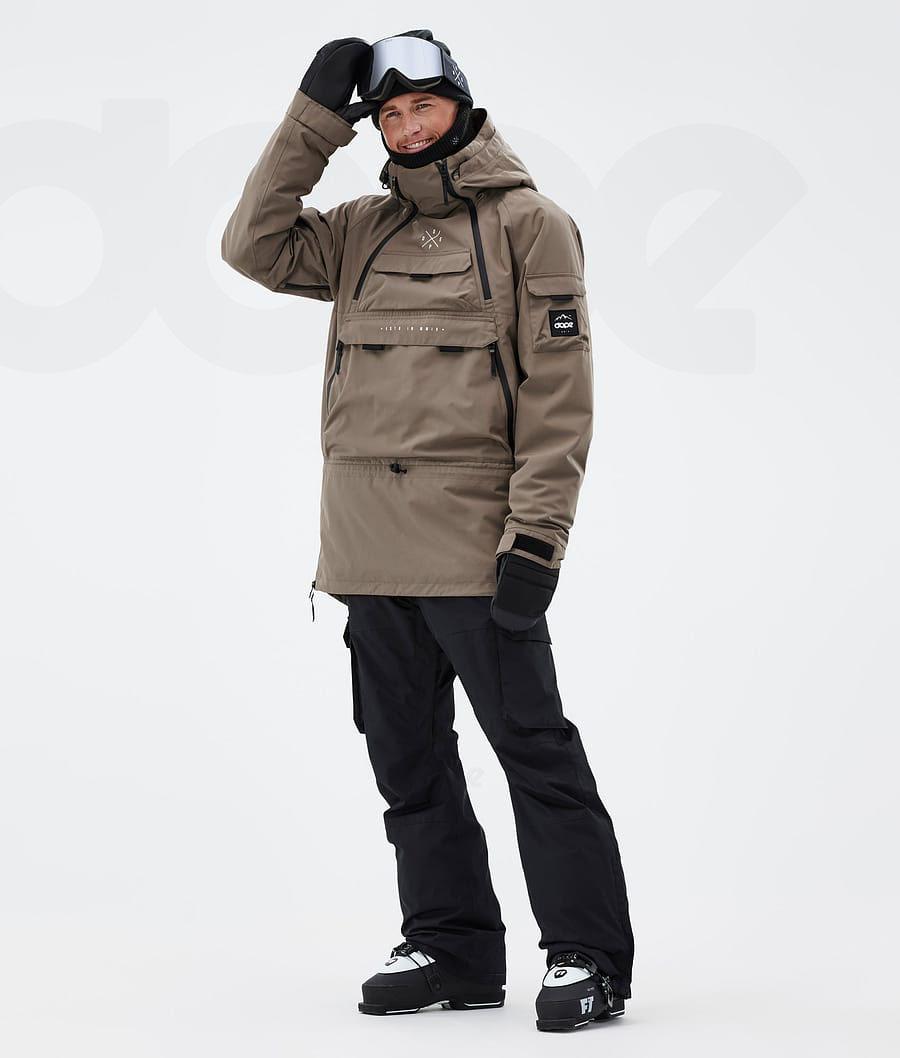 Coffee Men's Dope Akin Ski Jackets | AUHK2880