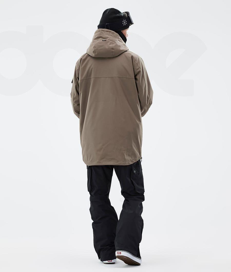 Coffee Men's Dope Akin Snowboard Jackets | AUFM2740