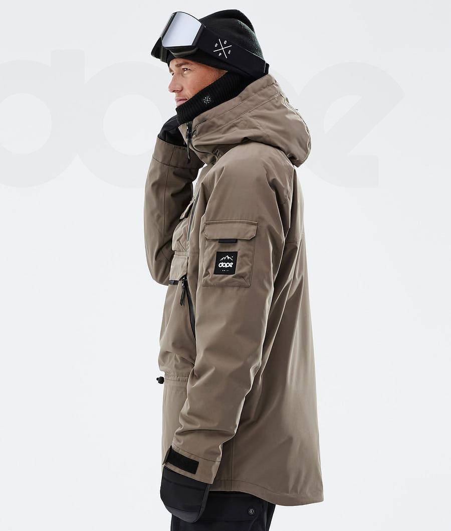 Coffee Men's Dope Akin Snowboard Jackets | AUFM2740