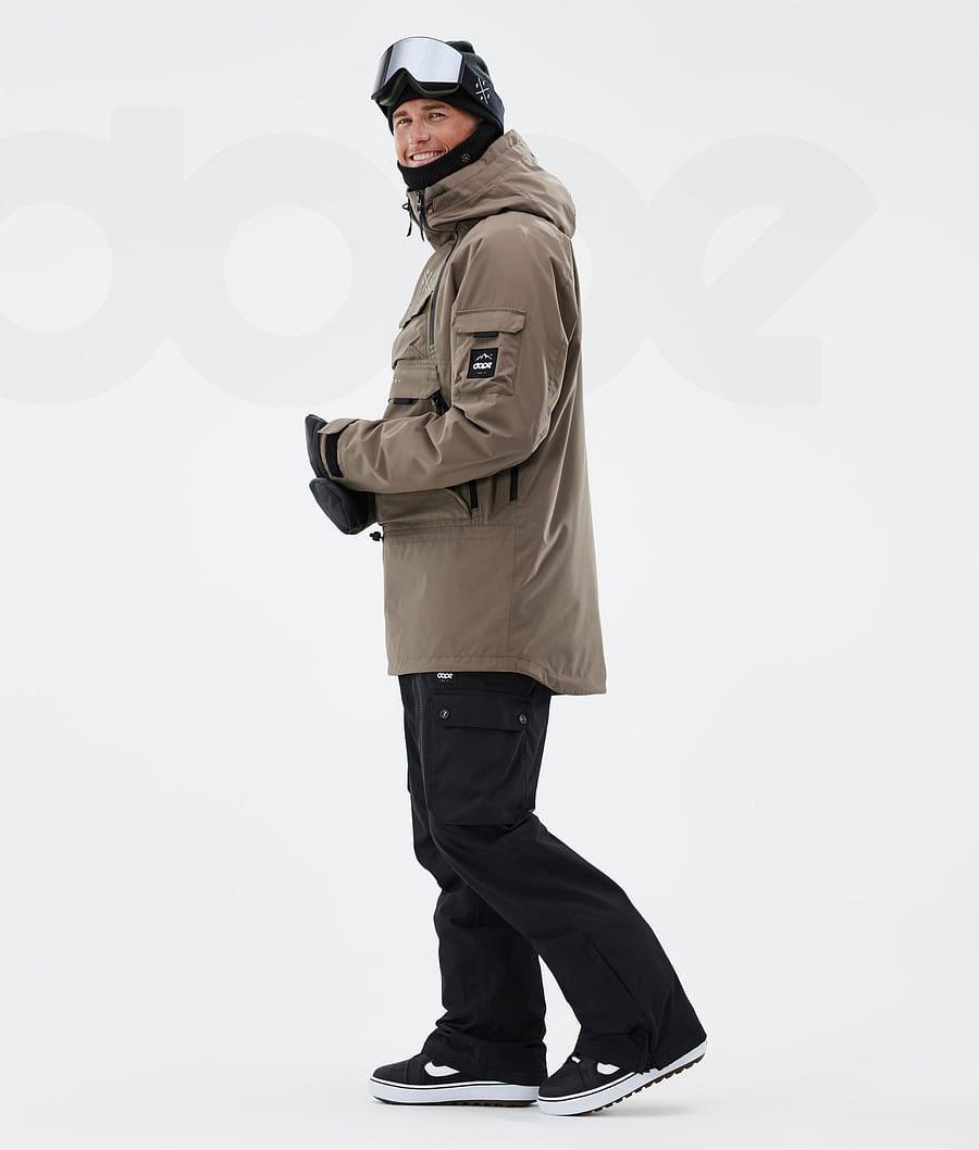 Coffee Men's Dope Akin Snowboard Jackets | AUFM2740