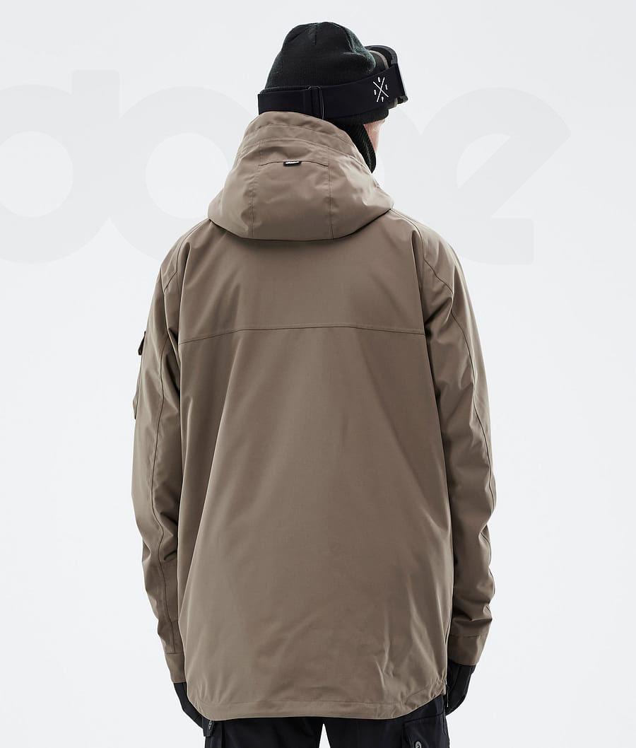 Coffee Men's Dope Akin Snowboard Jackets | AUFM2740