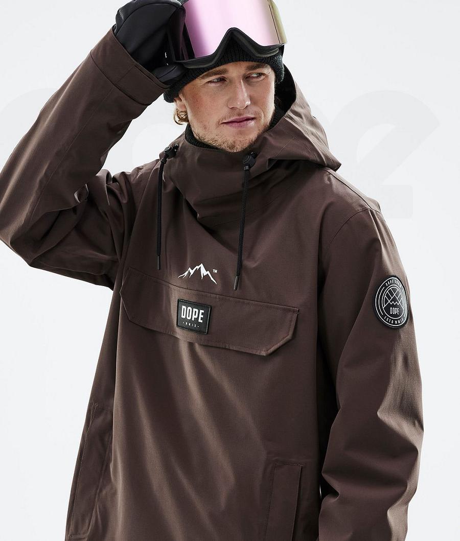 Coffee Men's Dope Blizzard Snowboard Jackets | AUFM2767