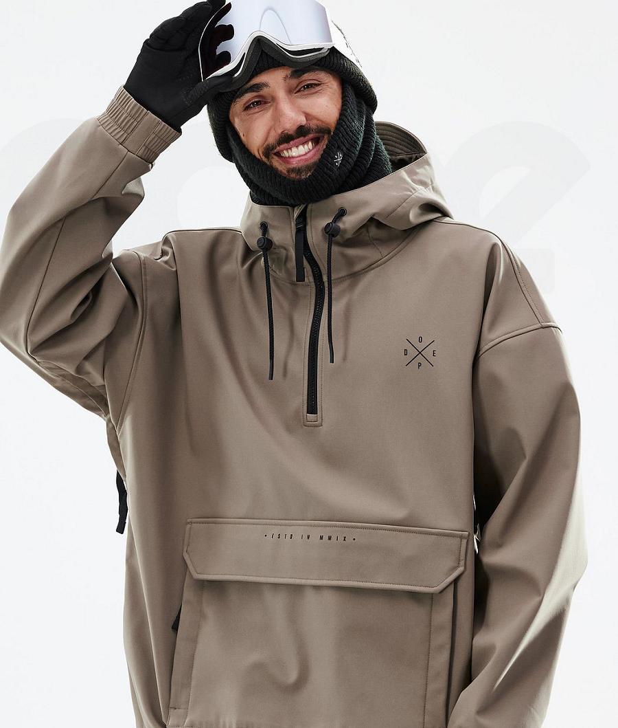 Coffee Men's Dope Cyclone Snowboard Jackets | AUPQ2789