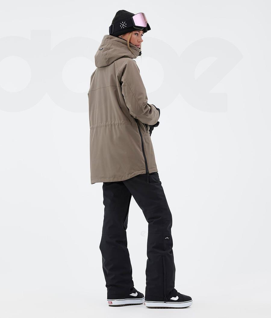 Coffee Women's Dope Akin W Snowboard Jackets | AUDN3407