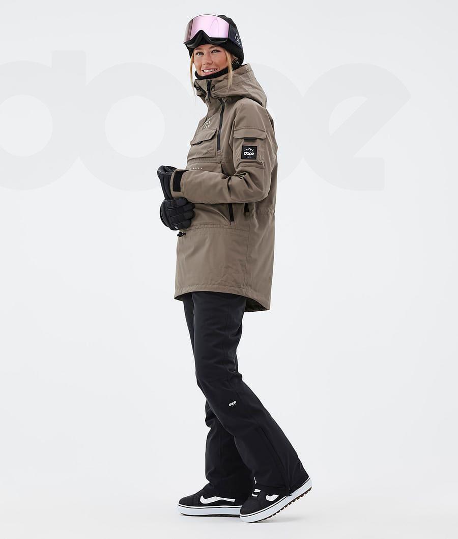 Coffee Women's Dope Akin W Snowboard Jackets | AUDN3407