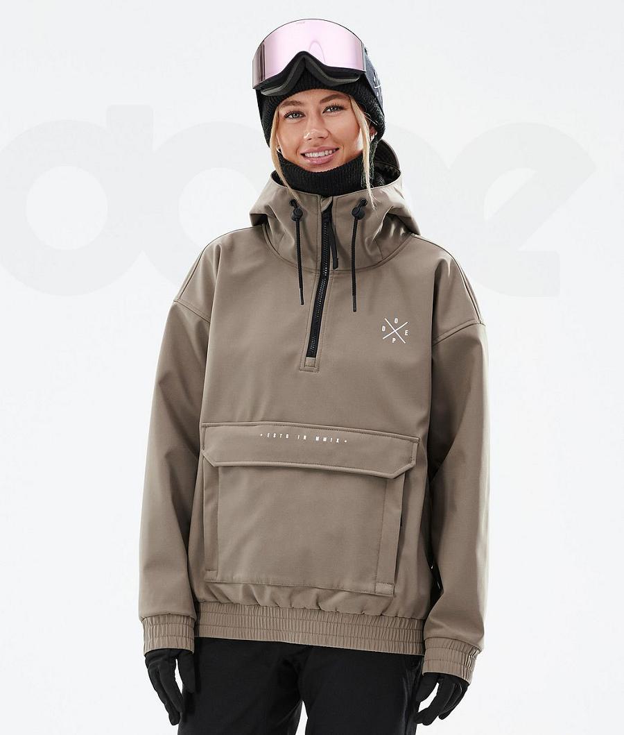 Coffee Women\'s Dope Cyclone W Ski Jackets | AURW3649