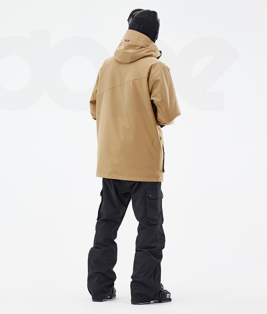 Gold Men's Dope Adept Ski Jackets | AUIS2862