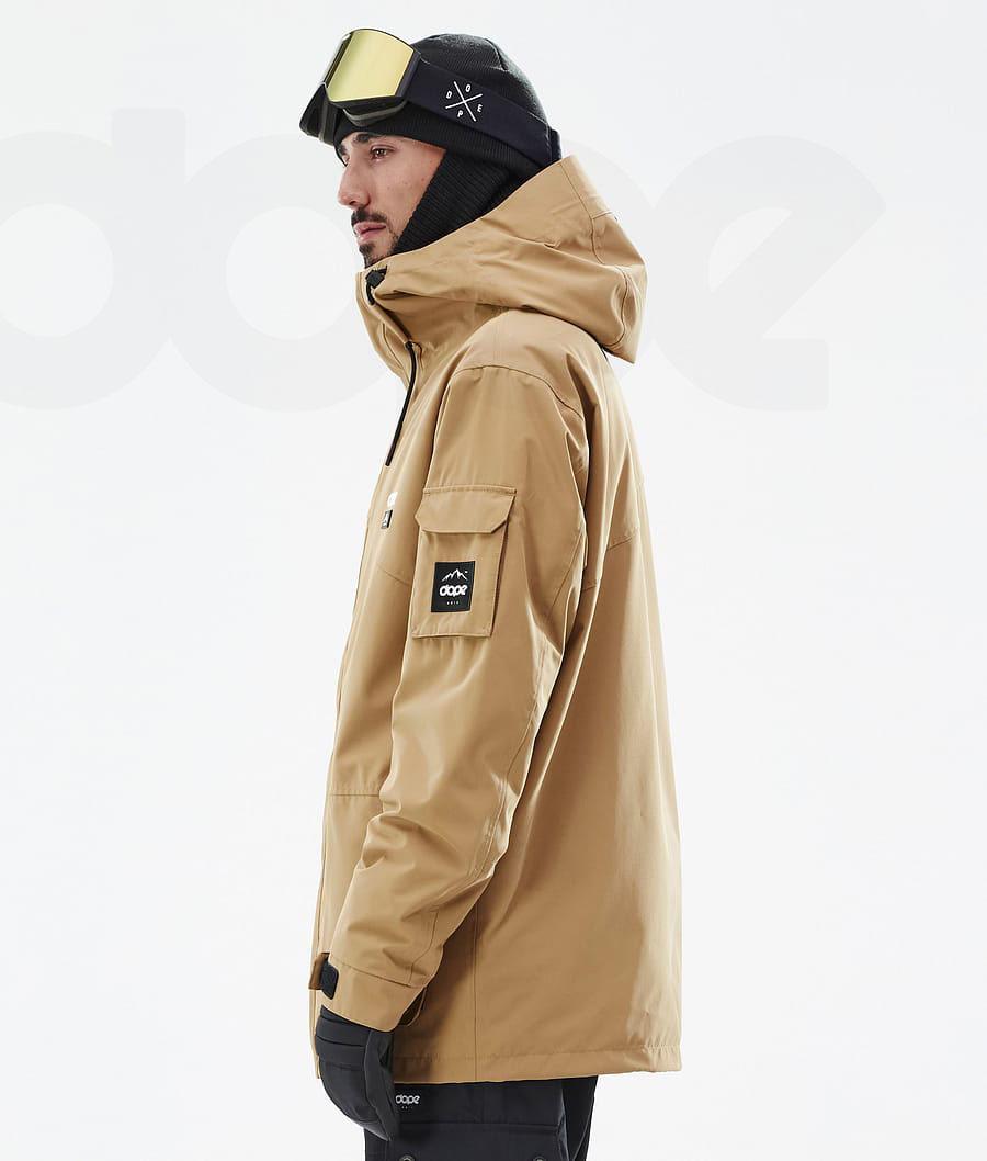 Gold Men's Dope Adept Ski Jackets | AUIS2862