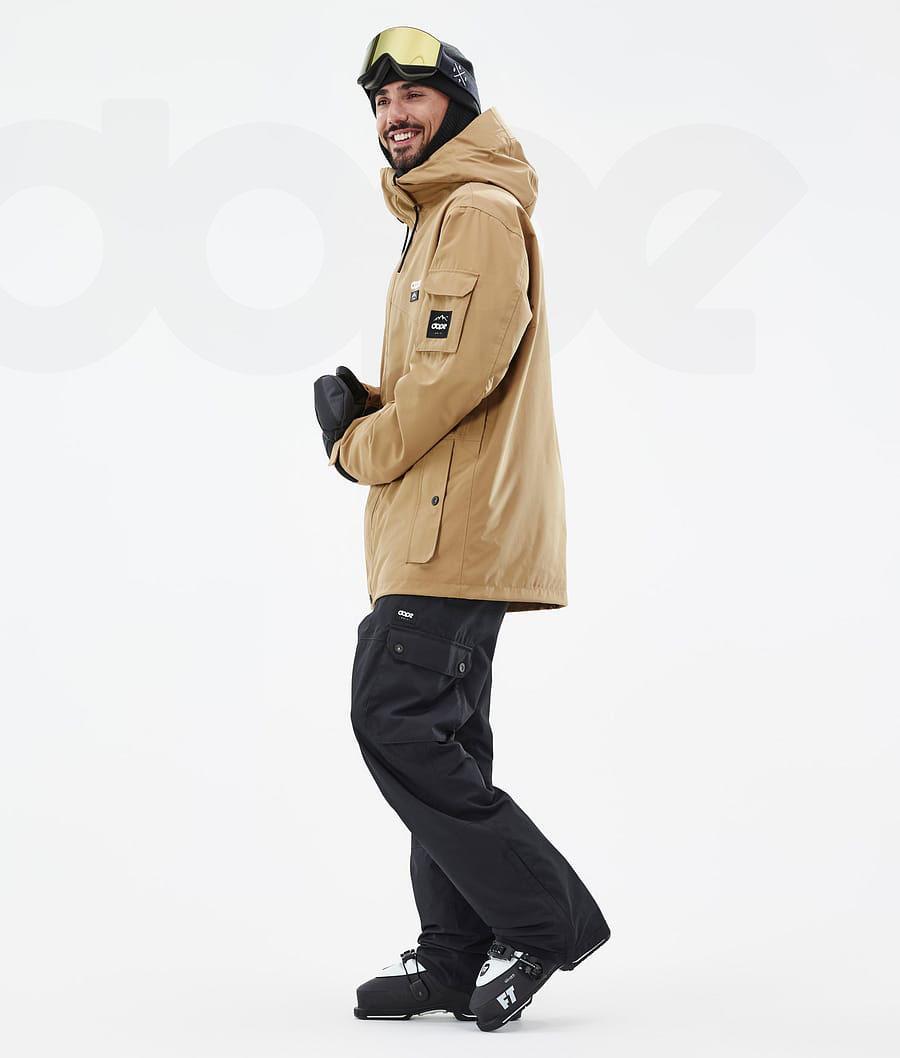 Gold Men's Dope Adept Ski Jackets | AUIS2862