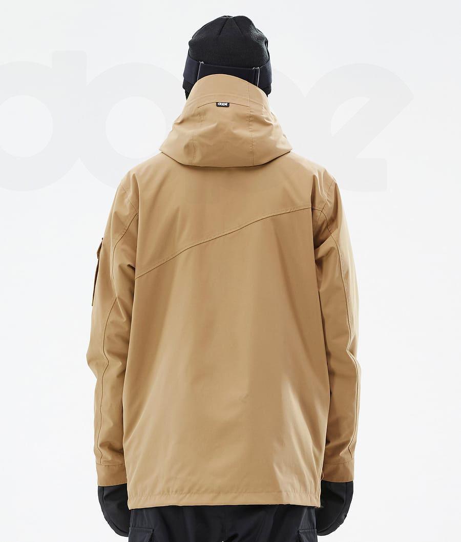 Gold Men's Dope Adept Ski Jackets | AUIS2862